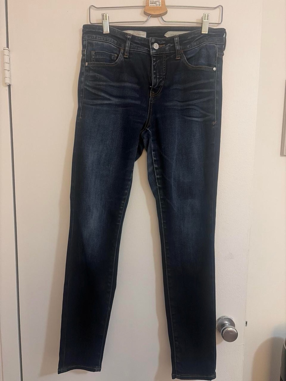 Pilcro and the Letterpress Dark Indigo Skinny Jeans